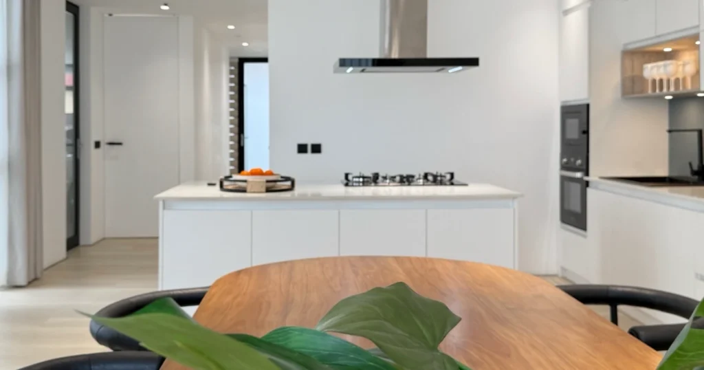 Modern kitchen interior in a custom built home in Sri Lanka